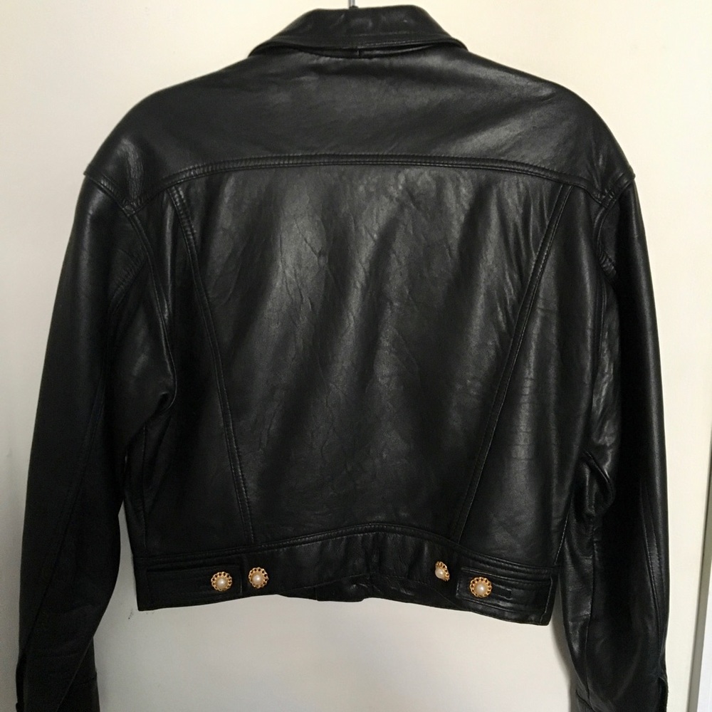 Vintage Leather Biker Jacket - Picture 2 of 3